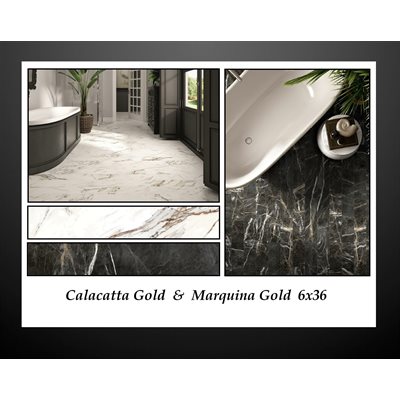 01-Série Gold • 6x36 Calacatta Gold